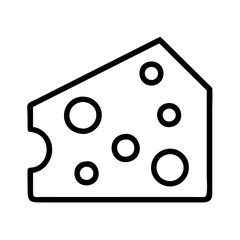 cheese icon, cheese line art - simple line art of cheese, perfect for cheese logos and icons