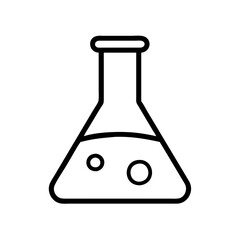 chemical flask icon, chemical flask line art - simple line art of chemical flask, perfect for chemical flask logos and icons