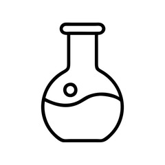 chemistry flask icon, chemistry flask line art - simple line art of chemistry flask, perfect for chemistry flask logos and icons