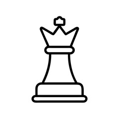 chess king icon, chess king line art - simple line art of chess king, perfect for chess king logos and icons