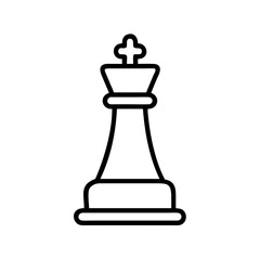chess king icon, chess king line art - simple line art of chess king, perfect for chess king logos and icons
