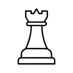 chess piece icon, chess piece line art - simple line art of chess piece, perfect for chess piece logos and icons