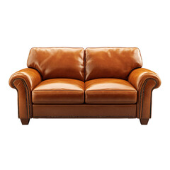 Leather sofa png element , transparent background
