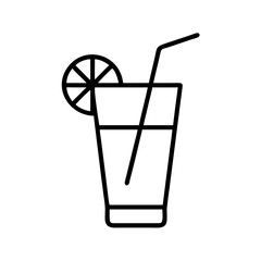 cocktail glass icon, cocktail glass line art - simple line art of cocktail glass, perfect for cocktail glass logos and icons
