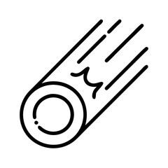 comet icon, comet line art - simple line art of comet, perfect for comet logos and icons
