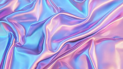 Iridescent Pastel Silk Draped Fabric Texture