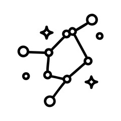 constellation icon, constellation line art - simple line art of constellation, perfect for constellation logos and icons