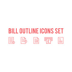 Invoice, bill icons set suitable for info graphics, websites and print media and interfaces.