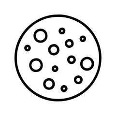 cookie icon, cookie line art - simple line art of cookie, perfect for cookie logos and icons