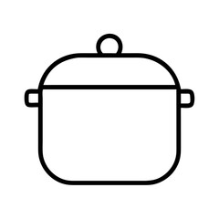 cooking pot icon, cooking pot line art - simple line art of cooking pot, perfect for cooking pot logos and icons