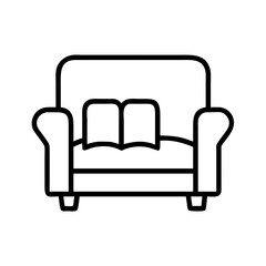 couch with blanket icon, couch with blanket line art - simple line art of couch with blanket, perfect for couch with blanket logos and icons