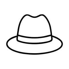 country hat icon, country hat line art - simple line art of country hat, perfect for country hat logos and icons