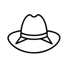 country hat icon, country hat line art - simple line art of country hat, perfect for country hat logos and icons