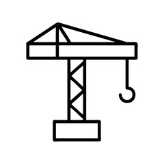 crane icon, crane line art - simple line art of crane, perfect for crane logos and icons