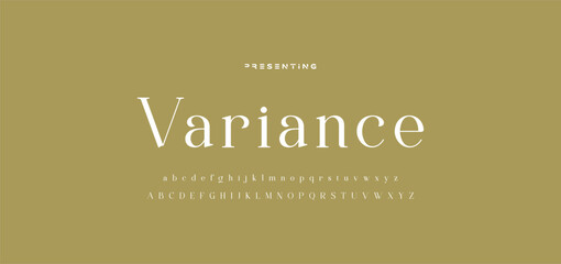 Luxury wedding alphabet letters font with tails. Typography elegant classic serif fonts and number decorative vintage retro concept for logo branding. vector illustration