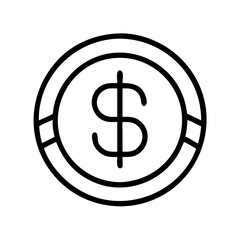 currency symbol icon, currency symbol line art - simple line art of currency symbol, perfect for currency symbol logos and icons