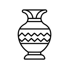 decorative vase icon, decorative vase line art - simple line art of decorative vase, perfect for decorative vase logos and icons