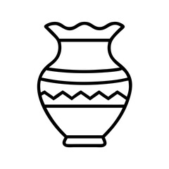 decorative vase icon, decorative vase line art - simple line art of decorative vase, perfect for decorative vase logos and icons