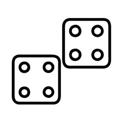 dice icon, dice line art - simple line art of dice, perfect for dice logos and icons
