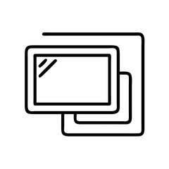 digital overlay icon, digital overlay line art - simple line art of digital overlay, perfect for digital overlay logos and icons