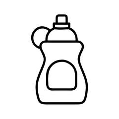 dish soap icon, dish soap line art - simple line art of dish soap, perfect for dish soap logos and icons