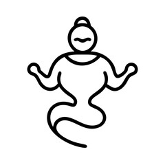 djinn icon, djinn line art - simple line art of djinn, perfect for djinn logos and icons