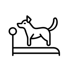 dog park icon, dog park line art - simple line art of dog park, perfect for dog park logos and icons