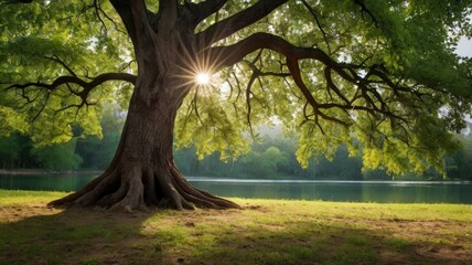 Obraz premium Natural Beautiful Tree Scenery