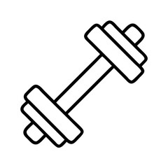 dumbbell icon, dumbbell line art - simple line art of dumbbell, perfect for dumbbell logos and icons