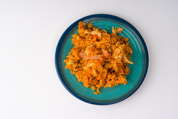 Chicken rice dish with vegetables