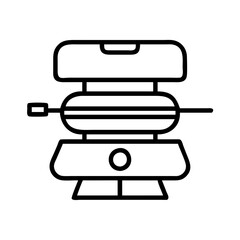 electric grill icon, electric grill line art - simple line art of electric grill, perfect for electric grill logos and icons