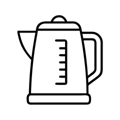 electric kettle icon, electric kettle line art - simple line art of electric kettle, perfect for electric kettle logos and icons