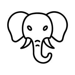 elephant icon, elephant line art - simple line art of elephant, perfect for elephant logos and icons