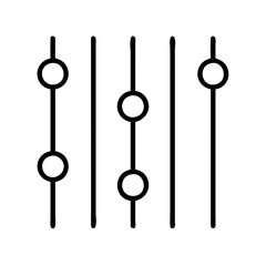 equalizer icon, equalizer line art - simple line art of equalizer, perfect for equalizer logos and icons