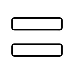 equal sign icon, equal sign line art - simple line art of equal sign, perfect for equal sign logos and icons