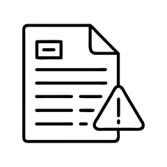 error log icon, error log line art - simple line art of error log, perfect for error log logos and icons