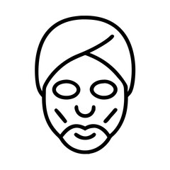 facial treatment icon, facial treatment line art - simple line art of facial treatment, perfect for facial treatment logos and icons