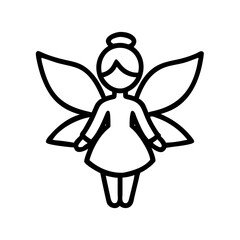 fairy icon, fairy line art - simple line art of fairy, perfect for fairy logos and icons