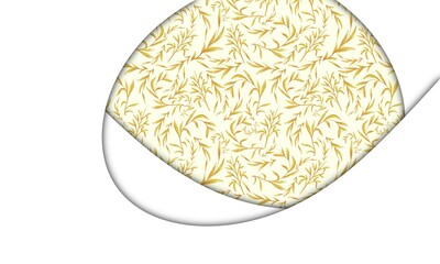 golden leaves background design. presentation and power point design concept with typography space area. natural, luxury,  tropical, floral and decoration themes