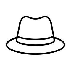 fedora icon, fedora line art - simple line art of fedora, perfect for fedora logos and icons