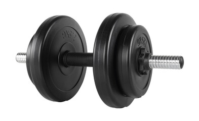Sport and fitness - Dumbbell with four weights. Isolated