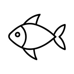 fish icon, fish line art - simple line art of fish, perfect for fish logos and icons