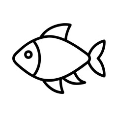 fish icon, fish line art - simple line art of fish, perfect for fish logos and icons