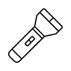 flashlight icon, flashlight line art - simple line art of flashlight, perfect for flashlight logos and icons