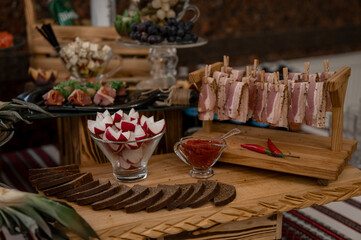 luxury wedding candy bar sweets on the table