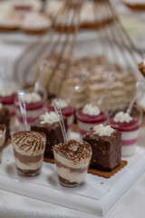 luxury wedding candy bar sweets on the table