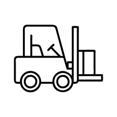 forklift icon, forklift line art - simple line art of forklift, perfect for forklift logos and icons