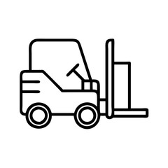 forklift icon, forklift line art - simple line art of forklift, perfect for forklift logos and icons