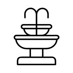 fountain icon, fountain line art - simple line art of fountain, perfect for fountain logos and icons