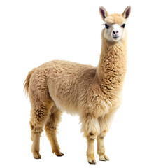 Naklejka premium Adorable Alpaca on White: Perfect for Branding, Websites, and Social Media. High-quality image for 